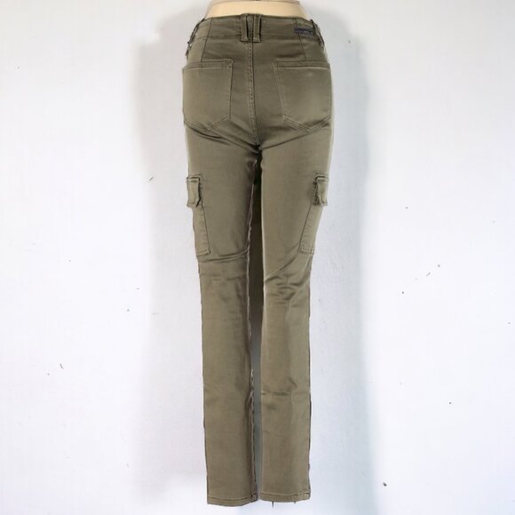 Level 99 Brooklyn Skinny Sateen Cargo Pant in Cedar - Picture 5 of 6